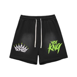 Sun Fade Raw Edge Cotton Shorts