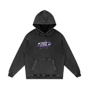 Sudadera con capucha de algodón holgada lavada a la nieve