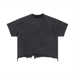 Vintage Wash Boxy Distressed Hem T-Shirt